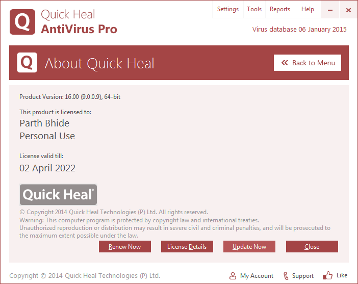 Quick Heal Download Free Antivirus 60